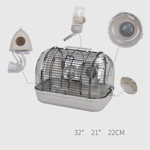 Japanese Elegance: Transparent Base Luxury Hamster Cage